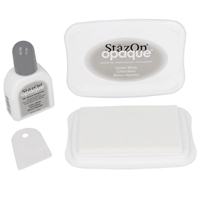 Εικόνα του StazOn Opaque Solvent Ink Kit - Μεταλλικό Μελάνι & Ανταλλακτικό Για Ημιπορώδεις και Μη Πορώδεις Επιφάνειες- Cotton White, 4 τεμ.