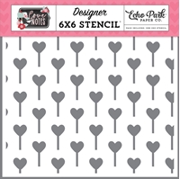 Εικόνα του Echo Park Love Notes Στένσιλ 6"x6" - Sweet Suckers