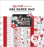 Εικόνα του Echo Park Love Notes Paper Pad Μπλοκ Scrapbooking Διπλής Όψης 6" x 6"