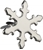 Picture of Creative Impressions Μίνι Μεταλλικά Διπλόκαρφα 19mm - Χιονονιφάδες, Ασημί