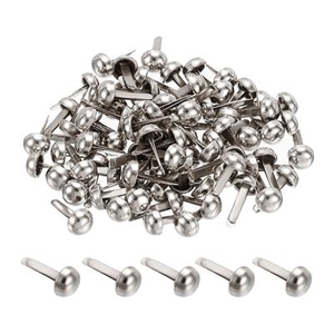 Picture of Creative Impressions Mini Painted Metal Paper Fasteners 3mm - Round, Silver 100 pcs.