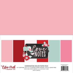 Picture of Echo Park Love Notes Double-Sided Solid Cardstock 12" x 12" 
