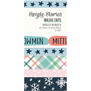 Picture of Simple Stories Winter Wonder Washi Tapes Διακοσμητικές Ταινίες, 5τεμ.