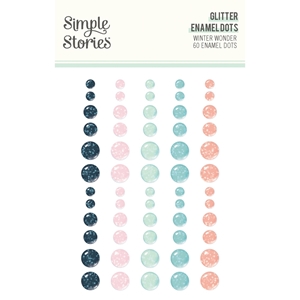 Picture of Simple Stories Winter Wonder Enamel Dots, 60pcs