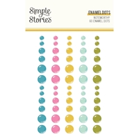 Εικόνα του Simple Stories Enamel Dots Αυτοκόλλητες Πέρλες - Noteworthy, 60τεμ. 