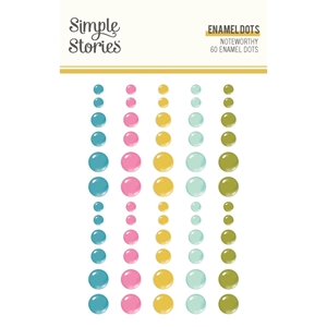Picture of Simple Stories Enamel Dots Αυτοκόλλητες Πέρλες - Noteworthy, 60τεμ. 