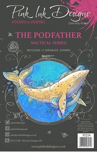 Picture of Pink Ink Designs Clear Stamps Σετ Διάφανων Σφραγίδων A5 - The Podfather, 12τεμ.