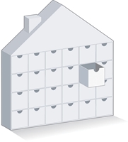 Εικόνα του Doodlebug Chipboard Advent Calendar House - Ημερολόγιο Αντίστροφης Μέτρησης
