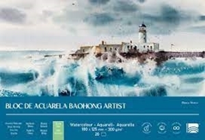 Picture of Baohong Artist Edition Watercolor Paper Pad Μπλοκ Ακουαρέλας 7" x 5" - Cold Pressed, 300gsm