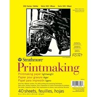 Εικόνα του Strathmore Series 300 Printmaking Paper Pad 8" x 10" - Μπλοκ για Τεχνικές Printmaking