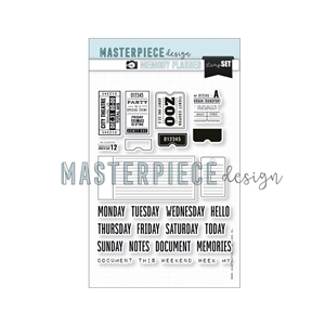 Picture of Masterpiece Design Memory Planner Clear Stamp Set - Weekly Tickets, 27pcs