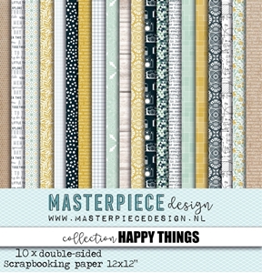 Picture of Masterpiece Design Συλλογή Χαρτιών Scrapbooking Διπλής Όψης 12"X12" - Happy Things