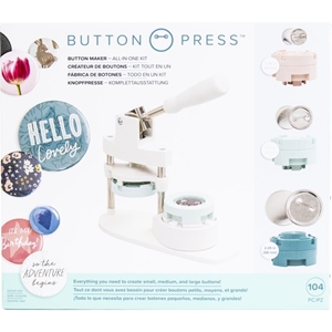 Picture of We R Memory Keepers Button Press Kit Bundle - Πρέσα Κατασκευής Κονκάρδας, κουμπιων, ροζέτας