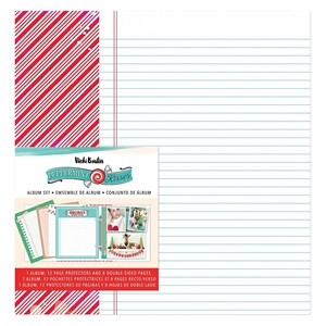 Picture of American Crafts Vicki Boutin Album Set 6"X8" - Peppermint Kisses