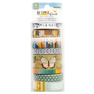 Picture of American Crafts Vicki Boutin Διακοσμητικές Ταινίες Washi Tapes - Discover + Create, 8τεμ.