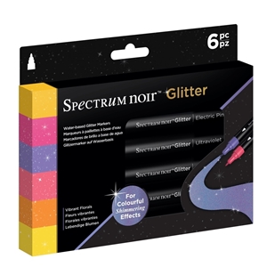 Picture of Spectrum Noir Glitter Marker Set Μαρκαδόροι Γκλίτερ - Vibrant Florals, 6τεμ.