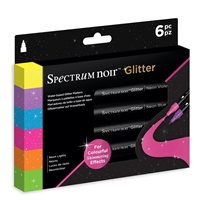 Εικόνα του Spectrum Noir Glitter Marker Set Μαρκαδόροι Γκλίτερ - Neon Lights, 6τεμ.