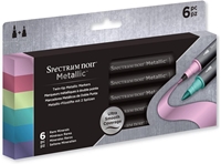 Εικόνα του Spectrum Noir Metallic Marker Set Μεταλλικοί Μαρκαδόροι Με Διπλή Μύτη - Rare Minerals, 6τεμ.
