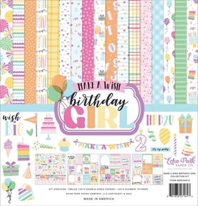 Picture of Echo Park Collection Kit 12"x12" - Make A Wish Birthday Girl