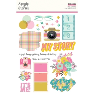Picture of Simple Stories Rub-Ons 6''X8" - True Colors, 2pcs