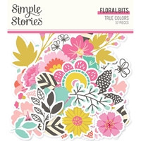 Εικόνα του Simple Stories Διακοσμητικά Εφήμερα - True Colors, Floral Bits, 37τεμ.