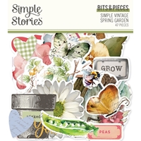 Εικόνα του Simple Stories Διακοσμητικά Εφήμερα Bits & Pieces - Simple Vintage Spring Garden, 47τεμ.