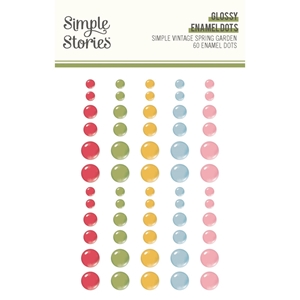 Picture of Simple Stories Glossy Enamel Dots Αυτοκόλλητες Πέρλες - Simple Vintage Spring Garden, 60τεμ.