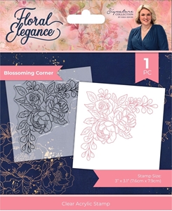 Picture of Crafter's Companion Clear Stamp - Floral Elegance, Blossoming Corner