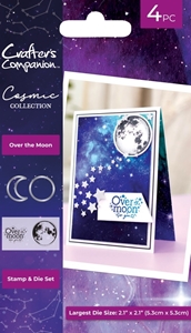 Picture of Crafter's Companion Clear Stamp & Die Set - Cosmic Collection, Over The Moon, 4pcs