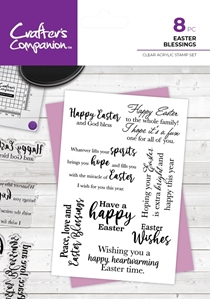 Picture of Crafter's Companion Clear Stamps -  Easter Joy, Easter Blessings, 8pcs
