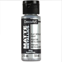 Εικόνα του DecoArt Acrylic Matte Metallics Μεταλλικό Ακρυλικό Χρώμα Ματ Φινίρισμα - Silver