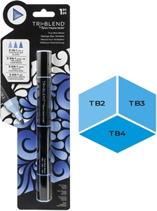 Picture of Spectrum Noir Triblend Markers Μαρκαδόρος Οινοπνεύματος 3 σε 1 - True Blue Blend (TB2 TB3 TB4)