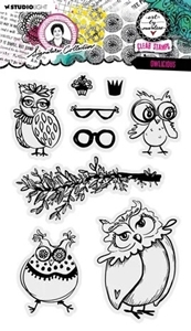 Picture of Studio Light Art By Marlene Signature Collection Clear Stamps - Owlicious, 9pcs