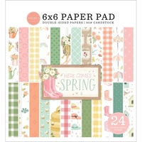 Picture of Carta Bella Double-Sided Paper Pad 6"X6" - Here Comes Spring