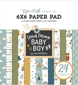 Picture of Echo Park Μπλοκ Scrapbooking Διπλής Όψης 6"X6" - Special Delivery Baby Boy 