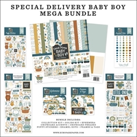 Εικόνα του Echo Park Mega Bundle Συλλογή Scrapbooking 12"X12" - Special Delivery Baby Boy, 315τεμ.