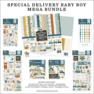 Picture of Echo Park Mega Bundle Συλλογή Scrapbooking 12"X12" - Special Delivery Baby Boy, 315τεμ.