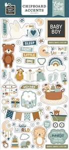 Picture of Echo Park Chipboard Accents 6x13Inch - Special Delivery Baby Boy, 37pcs