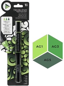 Picture of Spectrum Noir Triblend Markers Μαρκαδόρος Οινοπνεύματος 3 σε 1 - Alpine Green Blend (AG1 AG3 AG5)