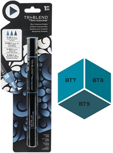 Picture of Spectrum Noir Triblend Marker 3 in 1 r - Blue Turquoise Shade 