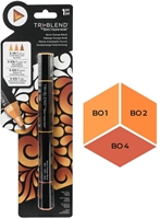 Εικόνα του Spectrum Noir Triblend Markers Μαρκαδόρος Οινοπνεύματος 3 σε 1 - Burnt Orange Blend (BO1 BO2 BO4)