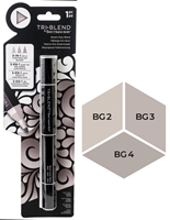 Εικόνα του Spectrum Noir Triblend Markers Μαρκαδόρος Οινοπνεύματος 3 σε 1 - Brown Grey Blend (BG2 BG3 BG4)