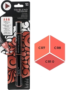 Picture of Spectrum Noir Triblend Markers Μαρκαδόρος Οινοπνεύματος 3 σε 1 - Coral Shade (CR7 CR8 CR10)