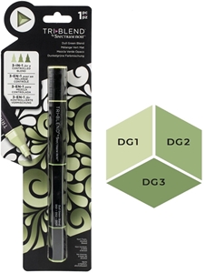 Picture of Spectrum Noir Triblend Markers Μαρκαδόρος Οινοπνεύματος 3 σε 1 - Dull Green Blend (DG1 DG2 DG3)