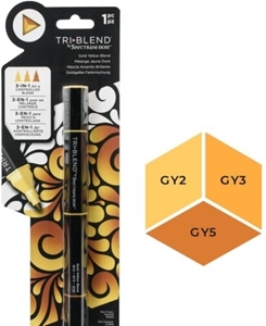 Picture of Spectrum Noir Triblend Markers Μαρκαδόρος Οινοπνεύματος 3 σε 1 - Gold Yellow Blend (GY2 GY3 GY5)