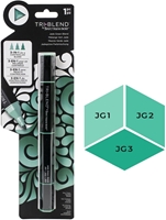 Εικόνα του Spectrum Noir Triblend Markers Μαρκαδόρος Οινοπνεύματος 3 σε 1 - Jade Green Blend  (JG1 JG2 JG3)