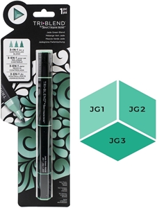 Picture of Spectrum Noir Triblend Markers Μαρκαδόρος Οινοπνεύματος 3 σε 1 - Jade Green Blend  (JG1 JG2 JG3)