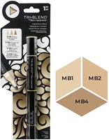 Εικόνα του Spectrum Noir Triblend Markers Μαρκαδόρος Οινοπνεύματος 3 σε 1 - Muted Brown Blend (MB1 MB2 MB4)