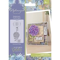 Picture of Crafter's Companion Clear Stamp & Die Set - Nature's Garden - Hydrangea, Statement Hydrangea, 4pcs