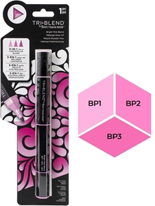 Picture of Spectrum Noir Triblend Markers Μαρκαδόρος Οινοπνεύματος 3 σε 1 - Bright Pink Blend (BP1 BP2 BP3)